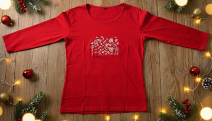 Floral Christmas T-shirt
