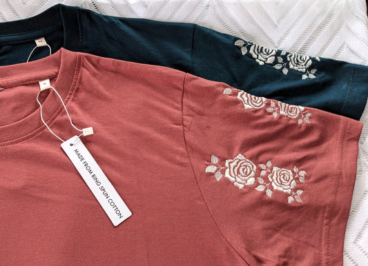 Rose sleeve t-shirt